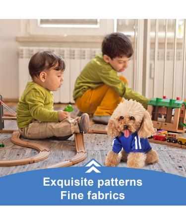 Cozy Dog Sweater for Small Dogs | Cute Cotton Hoodies & Coats in Dark Blue & Red - Warm Puppy & Cat Apparel XL - Buy Online on GoSupps.com