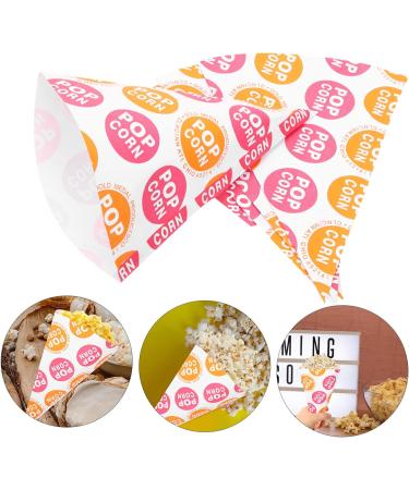 Beavorty 150 Pcs Popcorn Bag Clear Gift Bags Popcorn Cone Bags Goodie Bag Treats for Kids Cone Shaped Treat Bags Wedding Cone Bags Party Child Paper Disposable Biscuit Bag - Buy Online on GoSupps.com