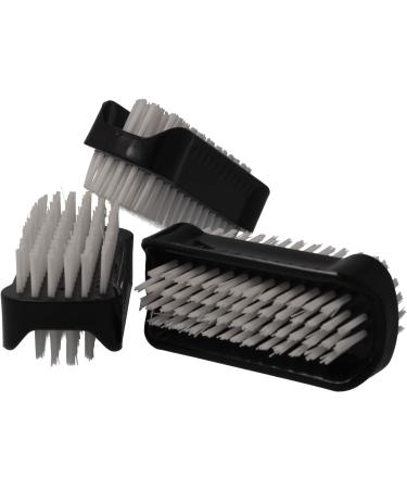 Parsa Beauty Double-Sided Nail Brush Set - 3 Black Hand Washing Brushes for Bathroom Toilet Sink & Workshop - Buy Online on GoSupps.com