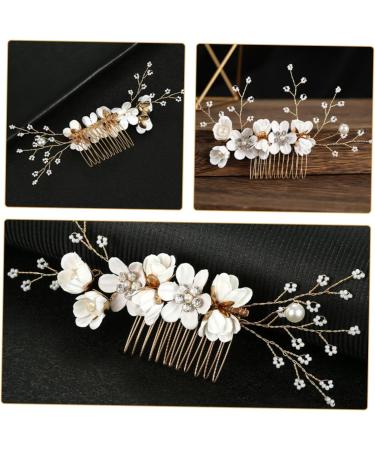 Healeved Flower Hair Comb Rhinestone Hair Accessories Hair Comb for Wedding Bride Hair Accessories Wedding Hair Comb Hair Comb for Women Accessories Fine Hair Aesthetic Hair Accessories - Buy Online on GoSupps.com