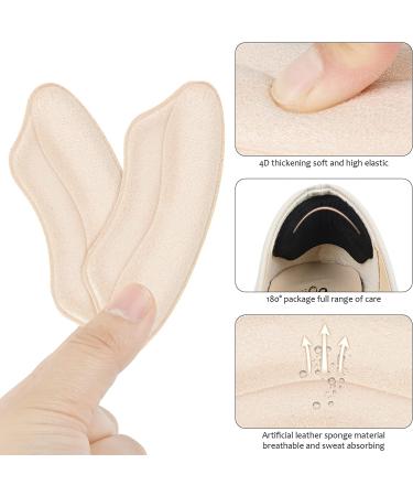 Heel Pad Insert Cushion for Men and Women - Prevents Heel Slip, Blisters, and Loose Shoes - Pale Apricot + Black - Buy Online on GoSupps.com