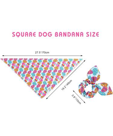 Easter Dog Bandana & Matching Scrunchie Set - Blue Egg Design for Medium Large Dogs - Perfect Gift for Pet Owners - Buy Online on GoSupps.com