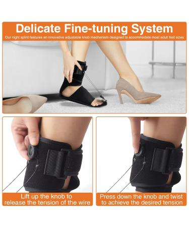 Adjustable Plantar Fasciitis Night Splint | Best Relief Brace for Men & Women | Alleviate Achilles Tendonitis Foot Drop & Heel Spur Pain - Buy Online on GoSupps.com
