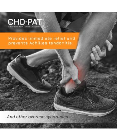 Cho-Pat Achilles Tendon Strap - Mayo Clinic Developed, Reduce Stress & Alleviate Pain - Black (Medium) - Buy Online on GoSupps.com