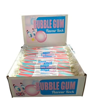 20 X Bubble Gum Rock Sticks Handmade Traditional Rainbow Classic Sweets Retro Seaside Gift Wholesale Confectionery