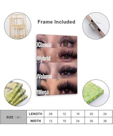 UTWEXZKGE Eyelash Extension Poster - Aesthetic Canvas Art for Beauty Salons | 16x24in (40x60cm) Wall Decor - Buy Online on GoSupps.com
