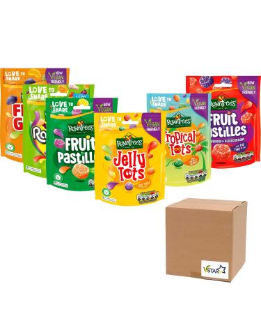 Fruit gums Fruit pastilles Randoms Jelly tots Tropical Tots Sweets Bags - 6 x Mixed Sweets Bags