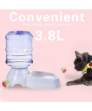 Pet Water Dispenser Station - 1 Gal Replenish Pet Waterer for Dog Cat Animal Automatic Gravity Water Drinking Fountain Bottle Bowl Dish Stand - Buy Online on GoSupps.com
