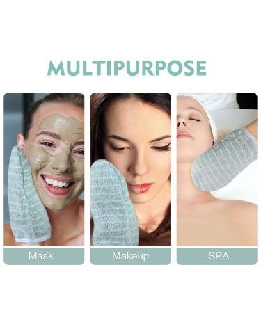 Kinhwa Makeup Remover Glove - Super Gentle Reusable Microfiber Facial Cleaning (3 Pack) - Eco-Friendly Water-Only Solution - 13cm x 20cm - Green - Buy Online on GoSupps.com
