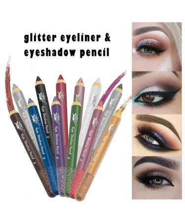 Wonder X Glitter Eyeliner Pencils - 12 Metallic Colors | Long Lasting Hypoallergenic Makeup Set - Buy Online on GoSupps.com