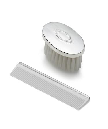 Empire Boys Shield Design Oval Sterling Brush