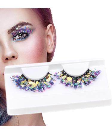 Glitter Lashes - False Eyelashes Festival Styles Eyelashes Shining Decorative Lashes 3d Effect Fake Eyelashes | Glitter Lash Extensions Makeup Decorative Eye Strip Lashes For Cosplay Props Q-02 - Buy Online on GoSupps.com