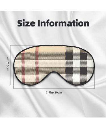 SSIMOO Gray Plaid Sleep Eye Mask for Women | Breathable Travel Eye Patch | Perfect Relaxation Accessory - Buy Online on GoSupps.com