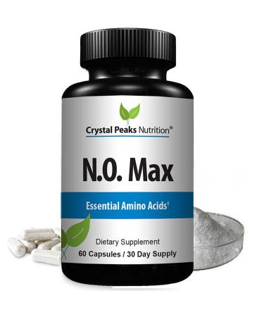 N.O. Max Nitric Oxide Supplement - L Arginine Citrulline Malate AAKG Beta Alanine pre-Workout Performance Amino acids - 60 Capsules