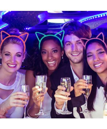 Ziricher Plastic Cat Ear Headband | Luminous Hair Band for Christmas & Halloween Parties (6 Colors) - Buy Online on GoSupps.com