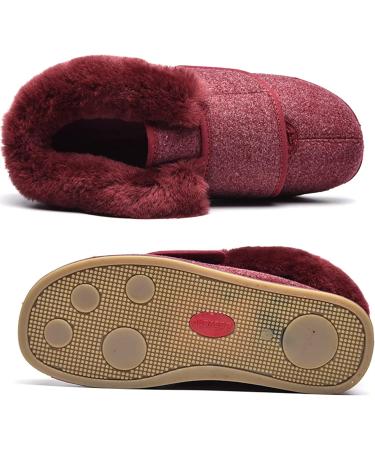 Zzxv Women's Plantar Fasciitis Arch Support Diabetic Slippers - Memory Foam Comfort House Shoes - Adjustable Extra Wide Indoor/Outdoor Walking Shoes in Pink - Buy Online on GoSupps.com