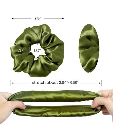 Lilysilk 100% Silk Hair Rings - Premium Ponytail Holders in Altrosa & Avocado Green | Set of 2 Hair Ties - Buy Online on GoSupps.com