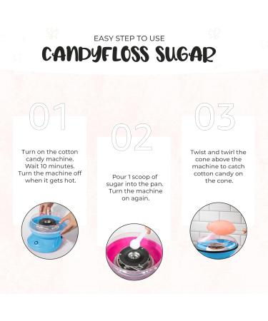 Baking Beauty & Beyond Premium Floss Sugar for Cotton Candy - Cotton Candy Flossing Sugar with Natural Ingredients Perfect for Every Occasion Bulk Floss Sugar 100g - Pink Strawberry Flavour - Buy Online on GoSupps.com