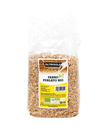 Oltresole - Organic Italian pearl spelt 1kg - Organic wheat rich in fiber and protein, made in Italy, ideal for sweet and sav