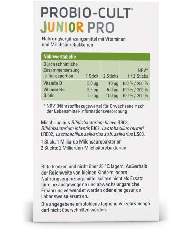 Syxyl ProBio-Cult Junior | Nutritional Supplement for Intestinal Care | 30 Sticks with Lactic Acid Bacteria Biotin & Vitamins for Kids & Adults - Shop Internationally - Buy Online on GoSupps.com