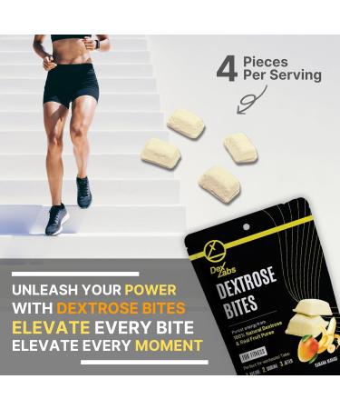 Dextrose Bites - Energizing Melts & Portable Glucose Tablets for Workouts - Banana Mango Flavor (Pack of 01 - Buy Online on GoSupps.com