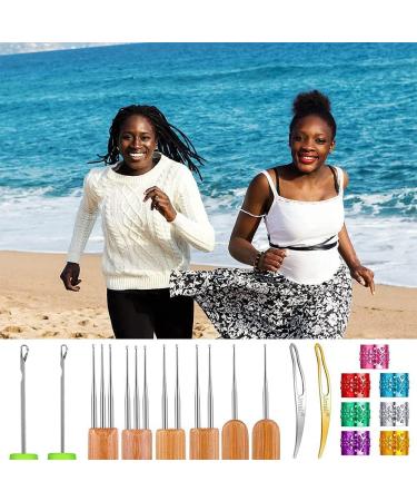 Bakemoro 31Pc Crochet Needle Locking Tool Set Dreadlocks Needles Hair Bent Tools with Dreadlocks Hair Ring - Buy Online on GoSupps.com