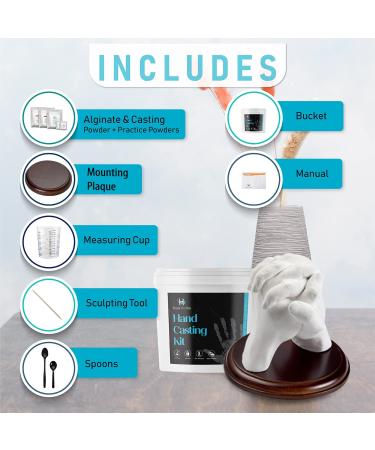 Hand Casting Kit for Couples and Families with Mounting Plaque - DIY Plaster Mold Keepsake Sculpture for Her, Kids, Weddings, Anniversaries - Buy Online on GoSupps.com