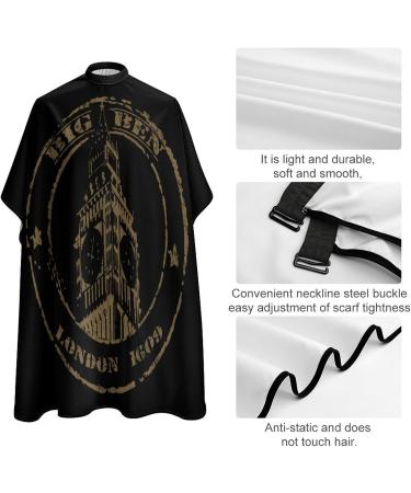 Buy Retro London Big Ben Hair Cutting Cape | Professional Salon Apron with Snap Closure - Perfect for Barbers & Hairdressers - Buy Online on GoSupps.com