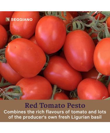 Seggiano Tomato Pesto 200g - Vegan, GMO-Free, Gluten-Free, Wheat-Free, Raw - Ideal for Coeliacs, Vegetarians, Product of Sicily - Perfect Pasta Sauce - Buy Online on GoSupps.com