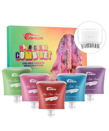 Hair Color Wax - Magic Master Keratin Temporary Hair Styling for Men & Women | 5 Vibrant Colors for Parties Festivals & Cosplay - Buy Online on GoSupps.com