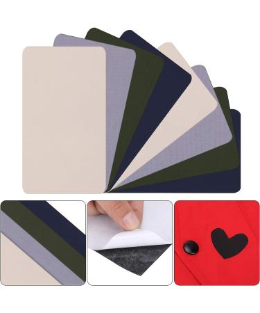 8-Pack Self-Adhesive Nylon Repair Patches for Clothing & Gear - Dark Green, Cream White, Dark Blue, Dark Grey - Buy Online on GoSupps.com