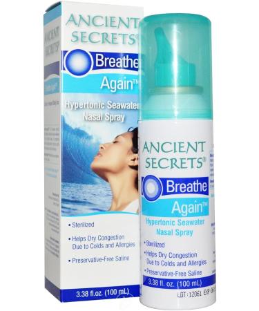 Seawater Nasal Spray 3.38 OZ | Natural Relief for Nasal Congestion | Fast International Shipping - Buy Online on GoSupps.com