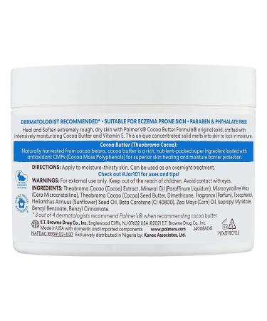 Buy Palmer's Cocoa Butter Jar with Vitamin E 7.25oz (Pack of 6) - Moisturizing Skin Care - International Shipping - Buy Online on GoSupps.com