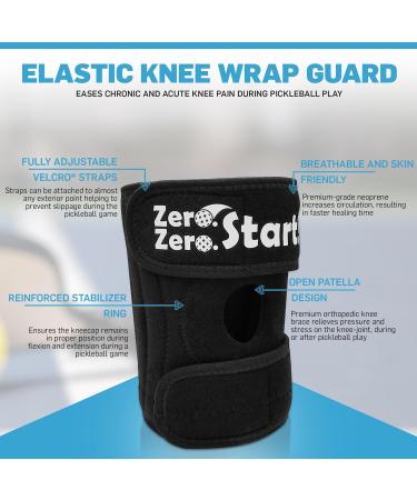 Adjustable Elastic Knee Wrap Guard for Pickleball | Breathable Knee Brace for Pain Relief & Joint Support for Men & Women - Buy Online on GoSupps.com