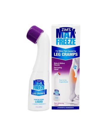 Zim's Max Freeze Leg Cramp - Quick Penetrating Liquid for Minor Pain Caused by Leg Cramps - Easy No Mess Applicator - 3oz