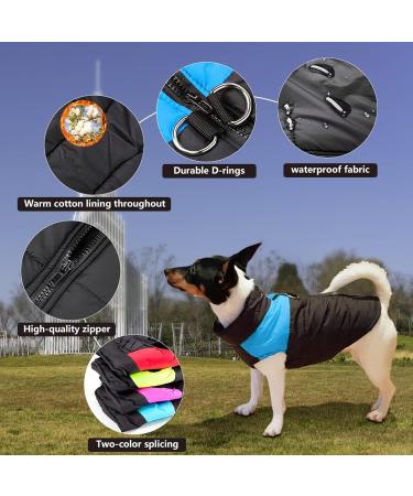 Shinmax Waterproof Winter Dog Coat - Warm Padded Jacket for Small Medium Large Dogs - XX-Large Blue - Ultimate Protection & Comfort - Buy Online on GoSupps.com