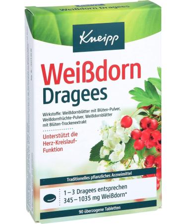 Kneipp Hawthorn Dragees 90 St - Premium Herbal Supplements for Heart Health | Buy Internationally - Buy Online on GoSupps.com