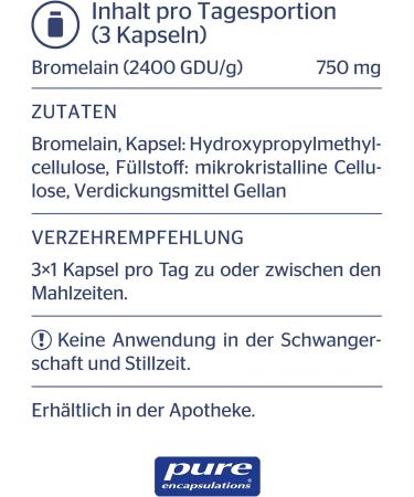 Buy Pure Encapsulations Bromelain DR - 30 Capsules | Premium Digestive Support & Anti-Inflammatory Supplement - Ships Worldwide - Buy Online on GoSupps.com
