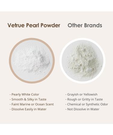 vetrue Pure Pearl Powder | 60 Grams |100% Natural Ingredients from Fresh Water | Non-GMO | Dietary Supplement with Calcium & Amino Acids (30 Servings) - Buy Online on GoSupps.com
