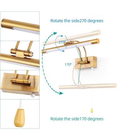 Mantolite LED Picture Lamp 8W 40cm Brass - Swiveling Head 3000K Interior Lighting Ideal for Art Display - Buy Online on GoSupps.com