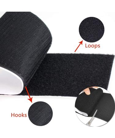 6 Width Self Adhesive Hook and Loop Fastening Tape Heavy Duty Strips - Black, 1 Yard - Buy Online on GoSupps.com