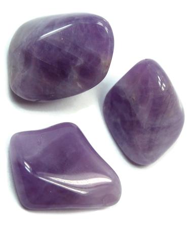 Healing Crystals India Real Crystals and Healing Stones - Healing Crystals for Beginners- Healing Stones Tumbled Crystals for Witchcraft (3 Amethyst) 3 Amethyst