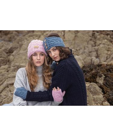 Aran Traditions Donegal Cable Knitted Style Button Headband (Denim) - Buy Online on GoSupps.com