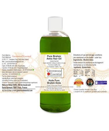 Greenwood Essential Pure Brahmi Amla Hair Oil - 200ml | Therapeutic Grade for Hair Skin & Aromatherapy - Buy Online on GoSupps.com