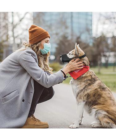 Soft Nylon Adjustable Dog Muzzle | Anti-Biting & Bark Control | Breathable Mesh Design | Suitable for Small, Medium, Large Dogs | 4 Colors & Sizes | Medium Black - Buy Online on GoSupps.com