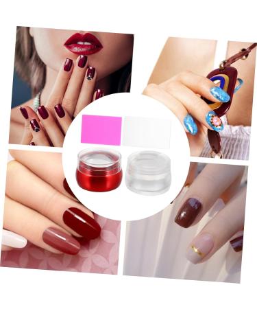 FOMIYES 2 Sets Nail Art Silicone Stamp Nail Art Stamper Silicone Stamping Tools Nail Stamper Silicone Nail Tools Nail Art Diy Tools Manicure Scrap Board Soft Head Die Nail Plate Seal Abs - Buy Online on GoSupps.com