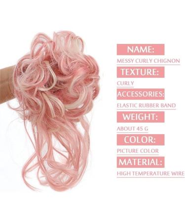 Hair Chignon Synthetic Curly Hair Bun Ponytail Hair Extensions Long Messy Curly Hair Bun with Elastic Band Women Hair Bun Headbands Messy Bun Hair Piece (Color : 0011) - Buy Online on GoSupps.com