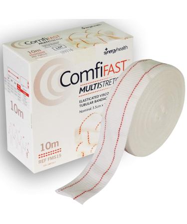 Comfifast Elasticated Multistretch Tubular Viscose Bandage - for Small Limbs Red Line 3.5cm (for Limb Circumference 8-15cm) - 10m Roll 10 m (Pack of 1)