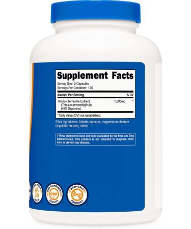 Nutricost Tribulus Terrestris Extract 1500mg - 240 Capsules | 45% Saponins | Non-GMO & Gluten-Free - Buy Online on GoSupps.com