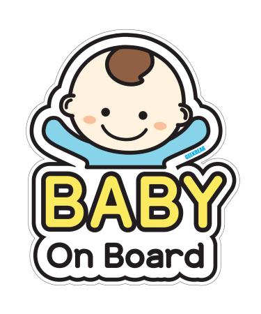 Baby on Board Sign for car (01. Basic Boy)